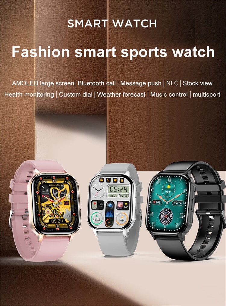 HK26 Smartwatch AMOLED Kontrola dostępu NFC Przypomnienie o siedzącym trybie życia AI Inteligentny głos-Shenzhen Shengye Technology Co., Ltd