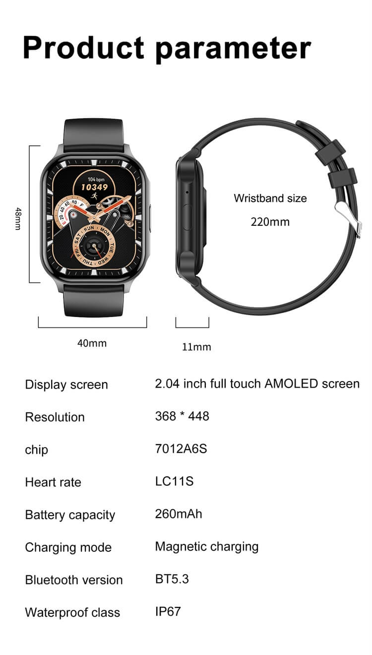 HK26 Smartwatch AMOLED Kontrola dostępu NFC Przypomnienie o siedzącym trybie życia AI Inteligentny głos-Shenzhen Shengye Technology Co., Ltd