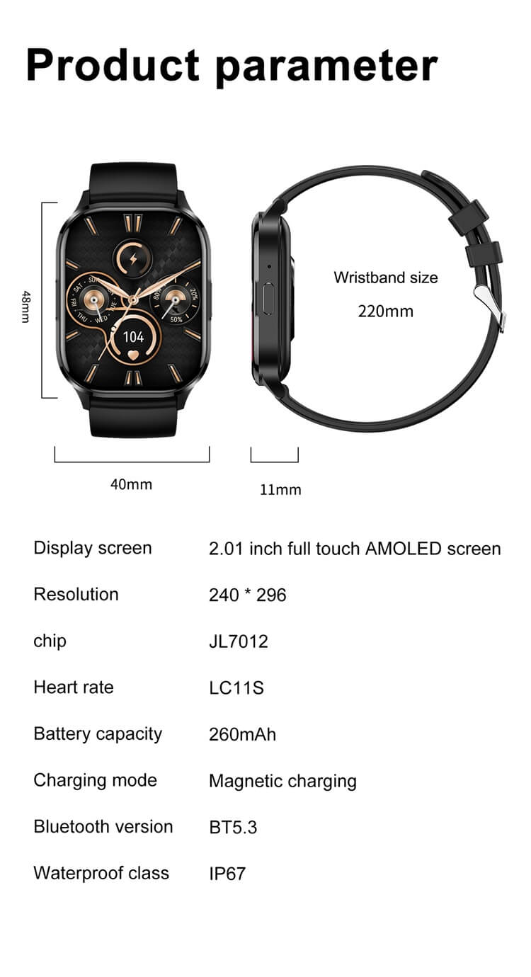 HK21 AMOLED Smartwatch AI Asystent głosowy Kontrola dostępu NFC IP67 Wodoodporny-Shenzhen Shengye Technology Co., Ltd