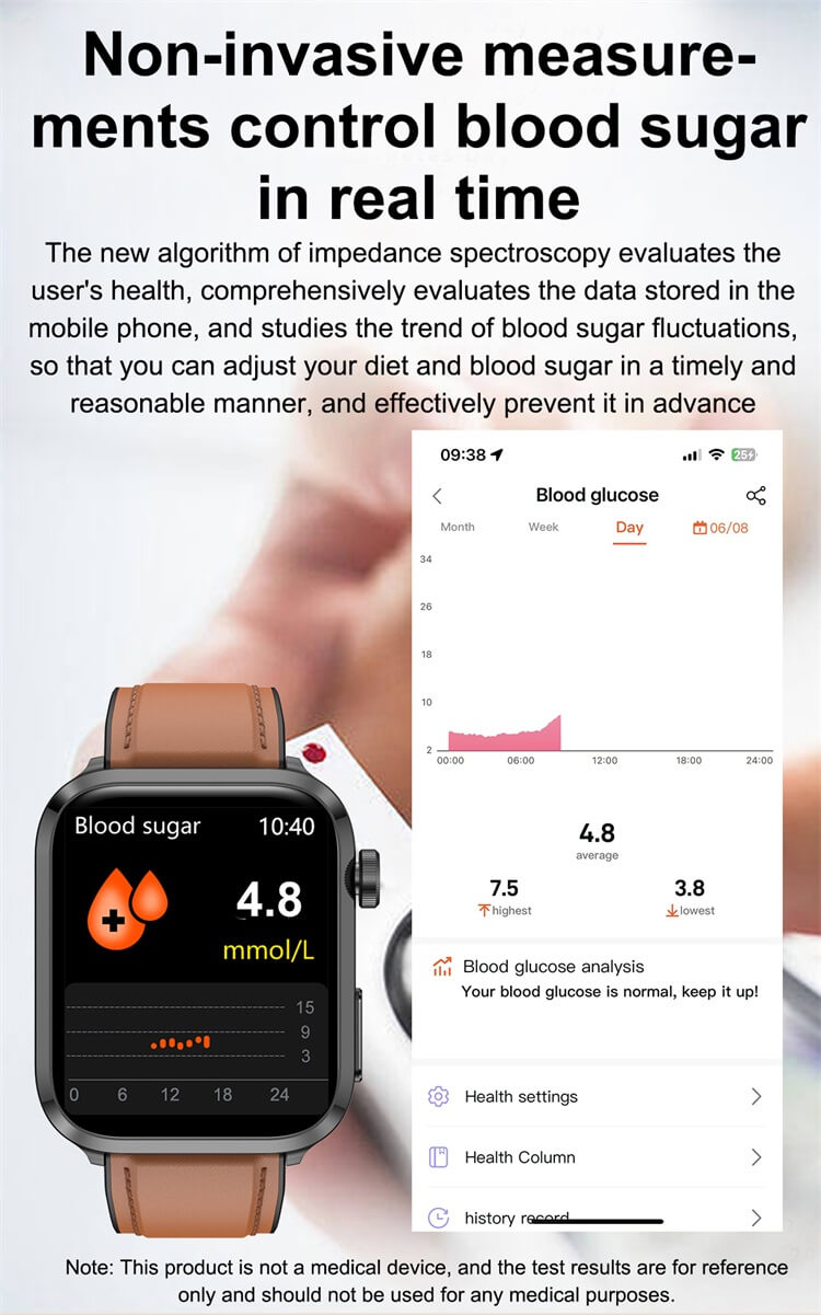 F220 1,91 pouces Smartwatch double sonde thérapie de santé au laser mesure de l'acide urique-Shenzhen Shengye Technology Co., Ltd