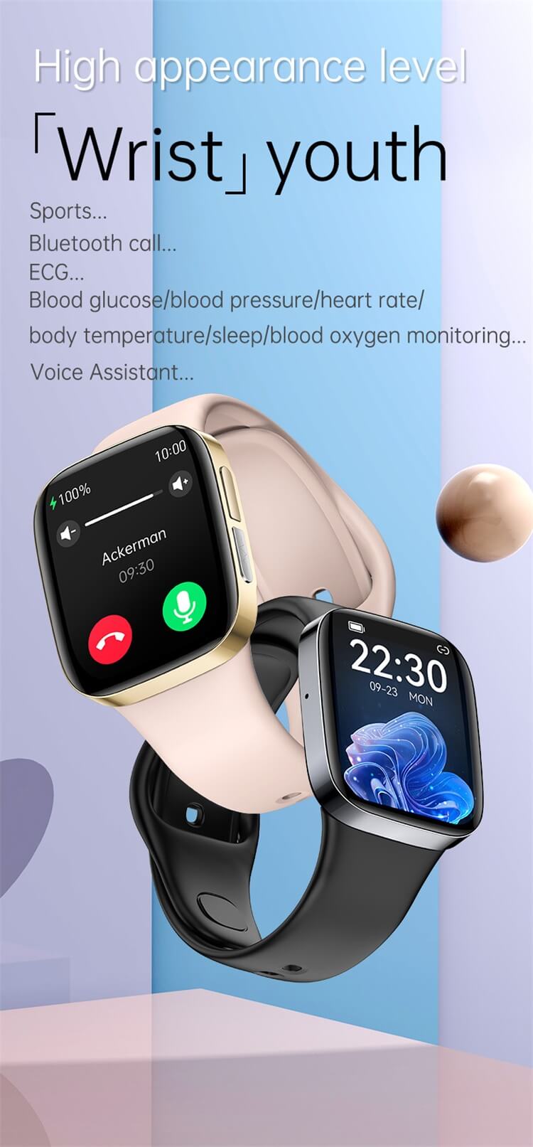 JL08 Smartwatch Automatyczna oksymetria w podczerwieni Test EKG Test MET Kontrola dostępu NFC-Shenzhen Shengye Technology Co., Ltd