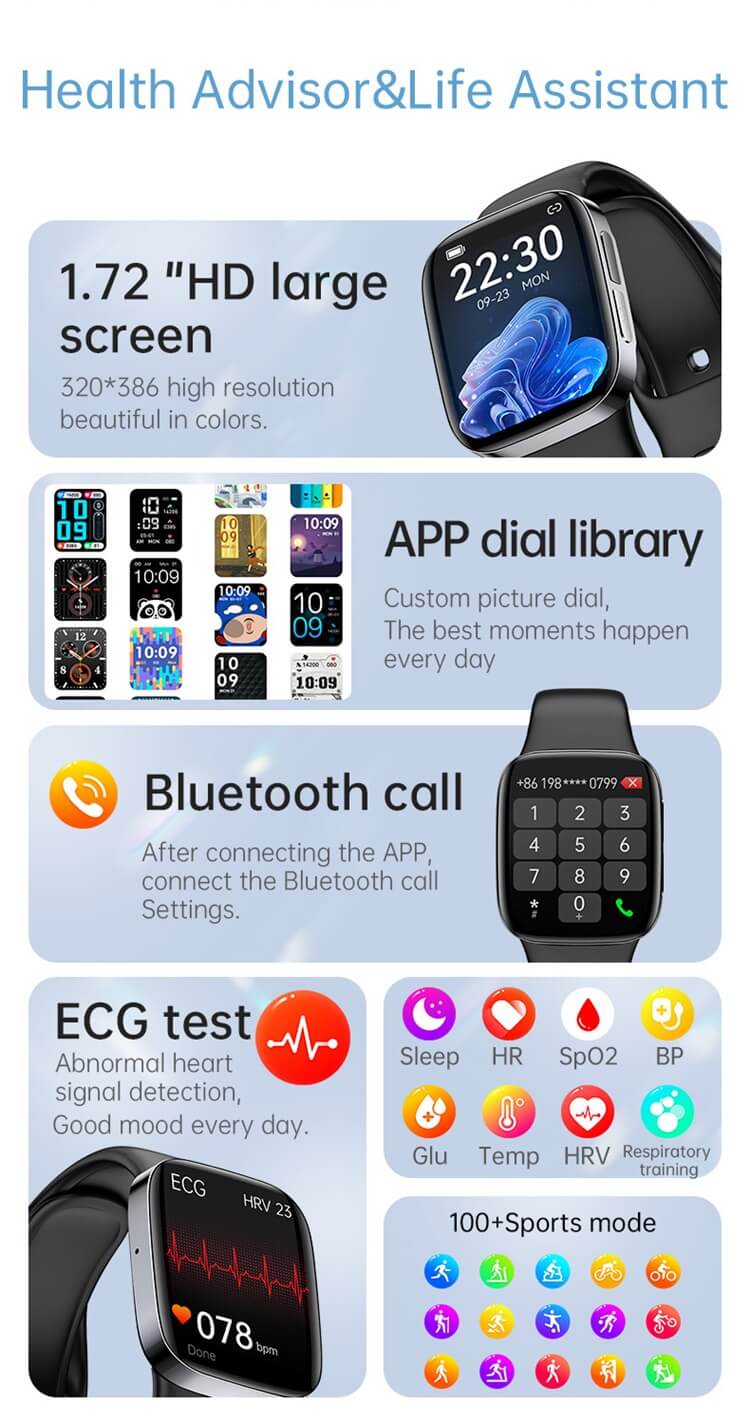 JL08 Smartwatch Automatyczna oksymetria w podczerwieni Test EKG Test MET Kontrola dostępu NFC-Shenzhen Shengye Technology Co., Ltd