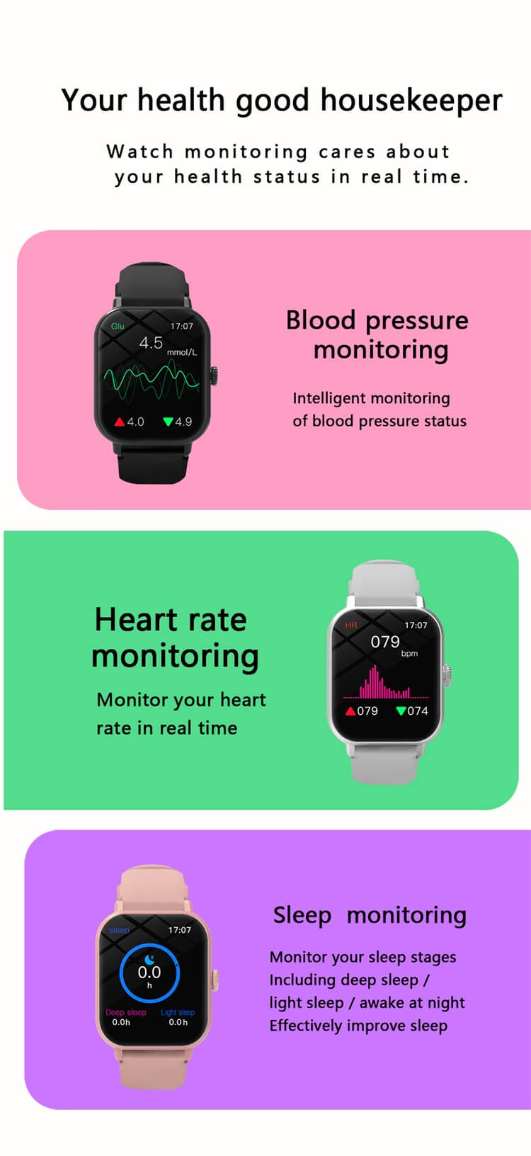 Reloj inteligente L54 Precio bajo Monitoreo de salud Fotografía remota Llamadas BT-Shenzhen Shengye Technology Co., Ltd