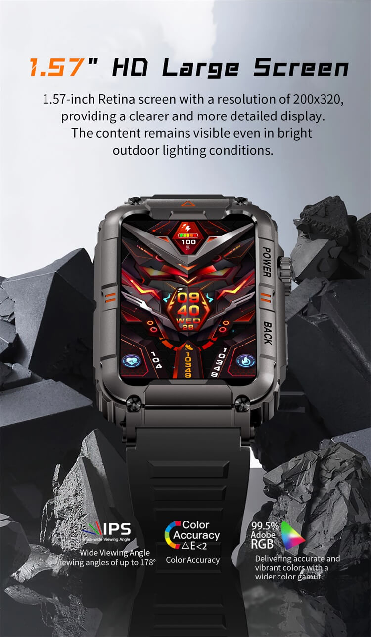 KR88 Smartwatch 107 Modes sportifs Test d'impact Assistant vocal AI-Shenzhen Shengye Technology Co., Ltd