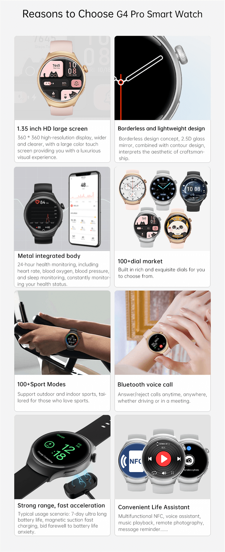 G4 Pro Smartwatch Control de acceso NFC de largo alcance Carga inalámbrica-Shenzhen Shengye Technology Co.,Ltd