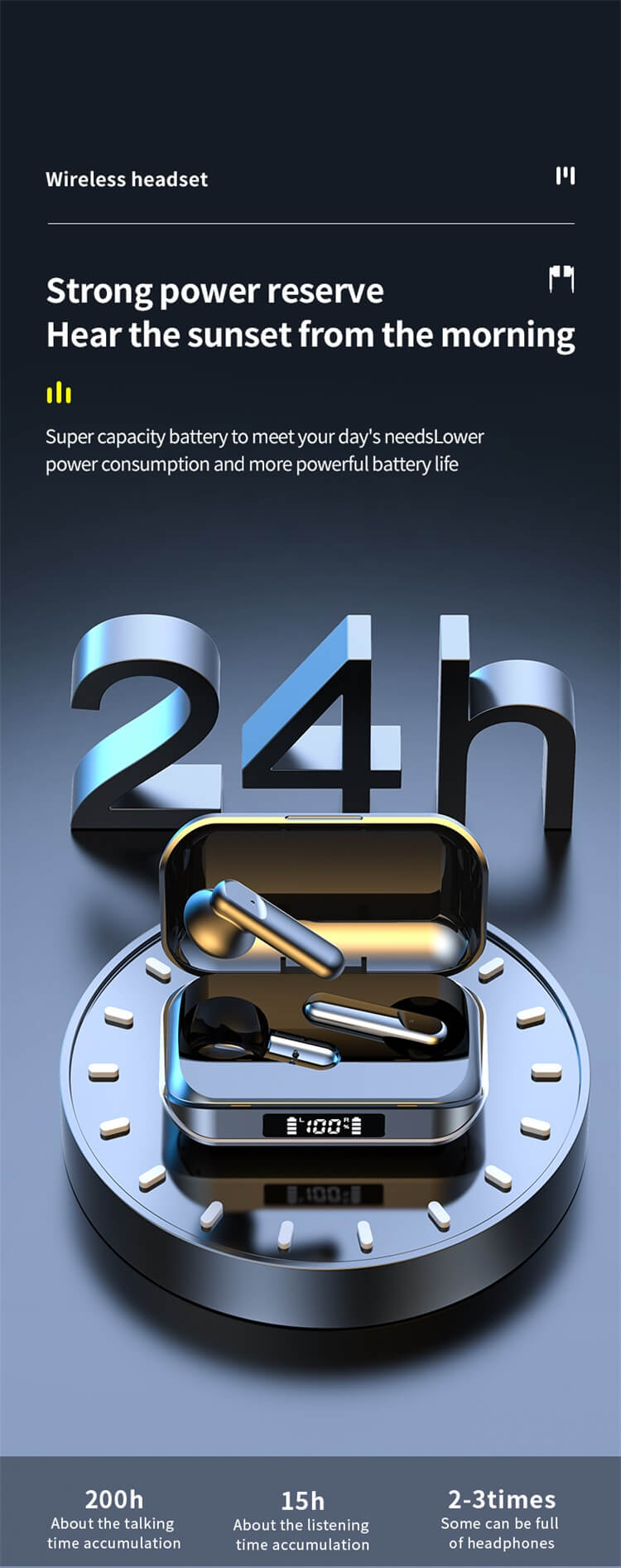 K70 Earphone HD Call HIFI Stereo Sound Long Endurance Automatic Power Pairing-Shenzhen Shengye Technology Co. Ltd
