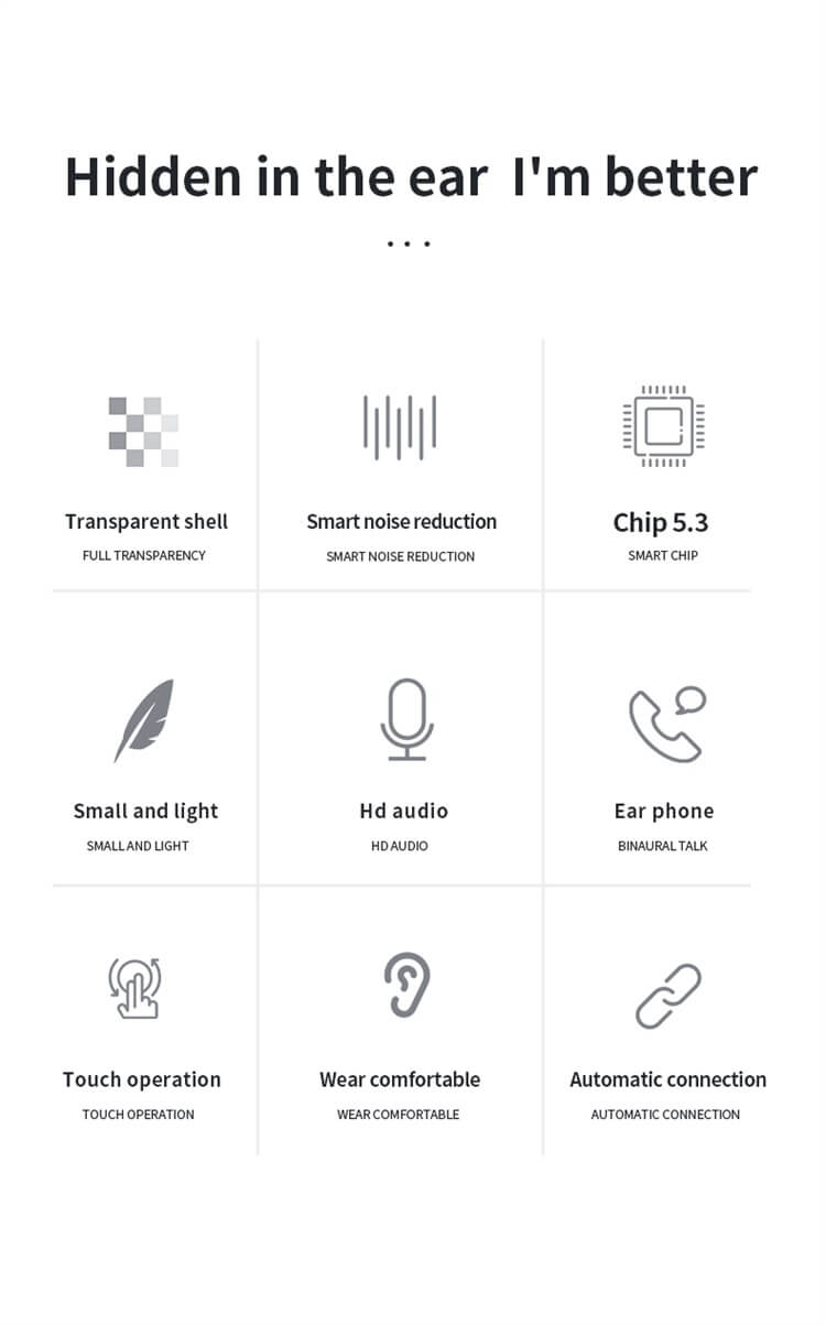 TM60 Earphone Semi In Ear Design HIFI Stereo Effect 65ms Low Latency-Shenzhen Shengye Technology Co. Ltd