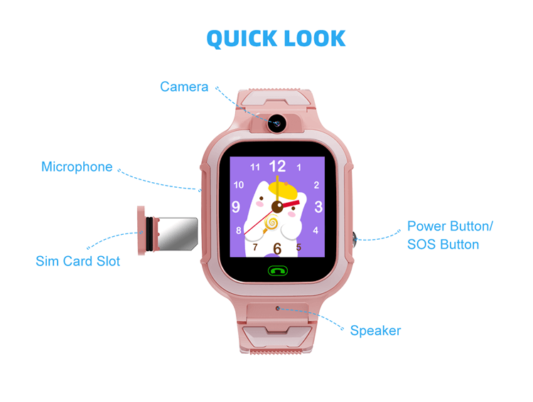 LT37E Kid Smartwatch 4G Cartão Sim HD Câmera Voide Chamando Localização em Tempo Real-Shenzhen Shengye Technology Co., Ltd