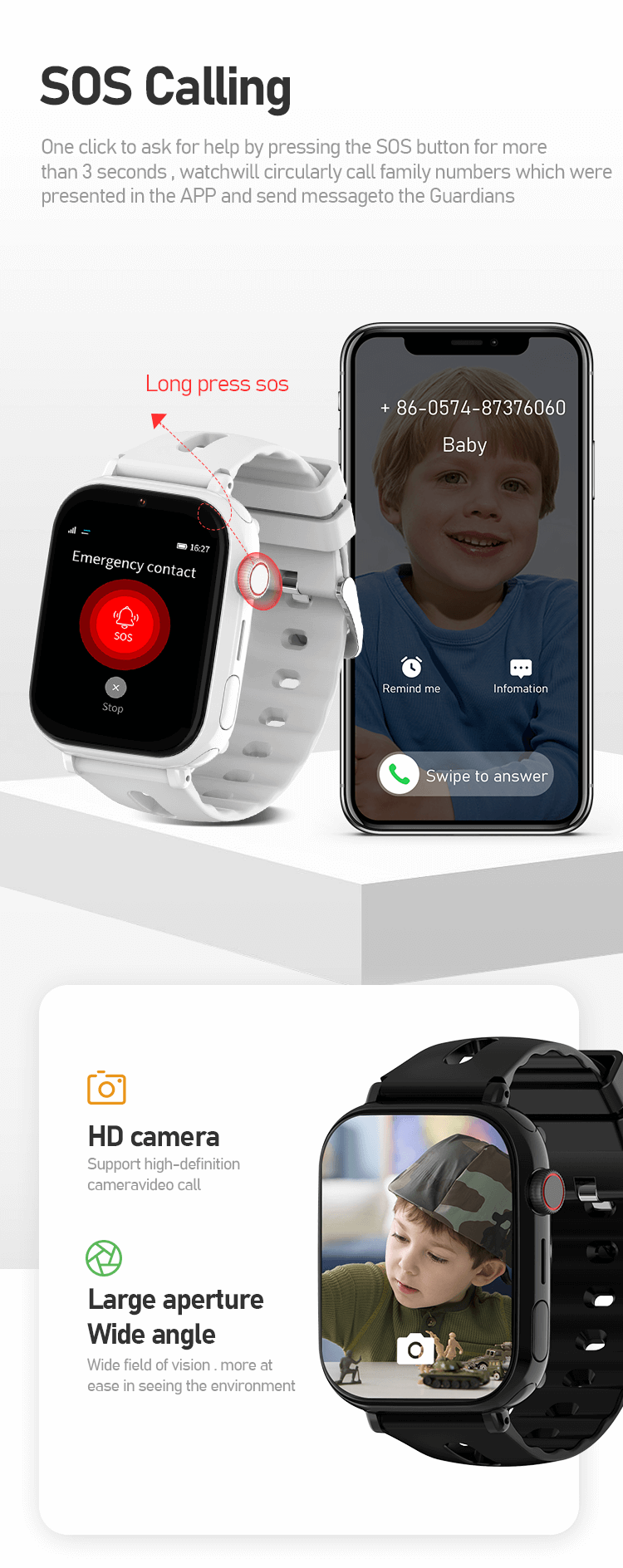 Smartwatch dziecięcy DF90 LBS+GPS+WIFI Lokalizacja Połączenia wideo Funkcja SOS — Shenzhen Shengye Technology Co., Ltd