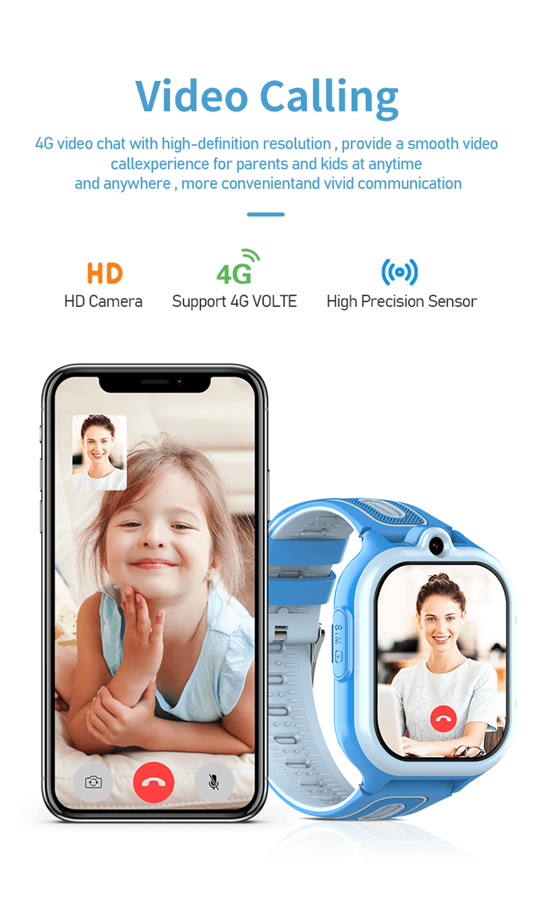 DF91 Smartwatch per bambini Videochiamate HD GPS+WIFI+LBS Posizione Geo Fence-Shenzhen Shengye Technology Co., Ltd