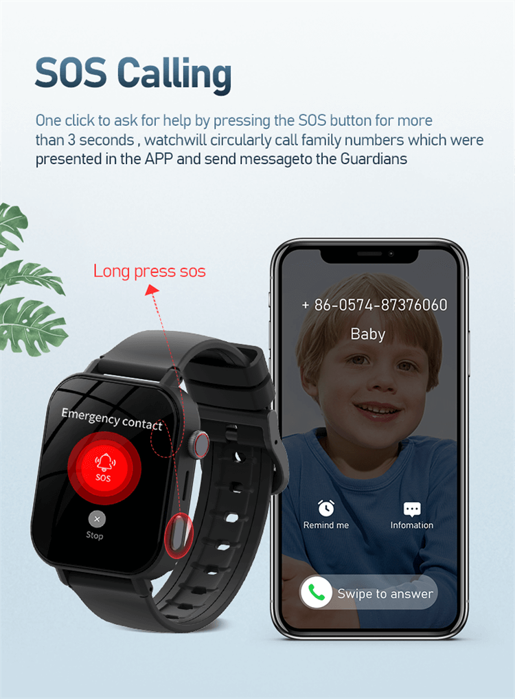 DF98 Kid Smartwatch 4G HD Video Chat GPS+WIFI+LBS Position SOS-Anruf-Shenzhen Shengye Technology Co.,Ltd