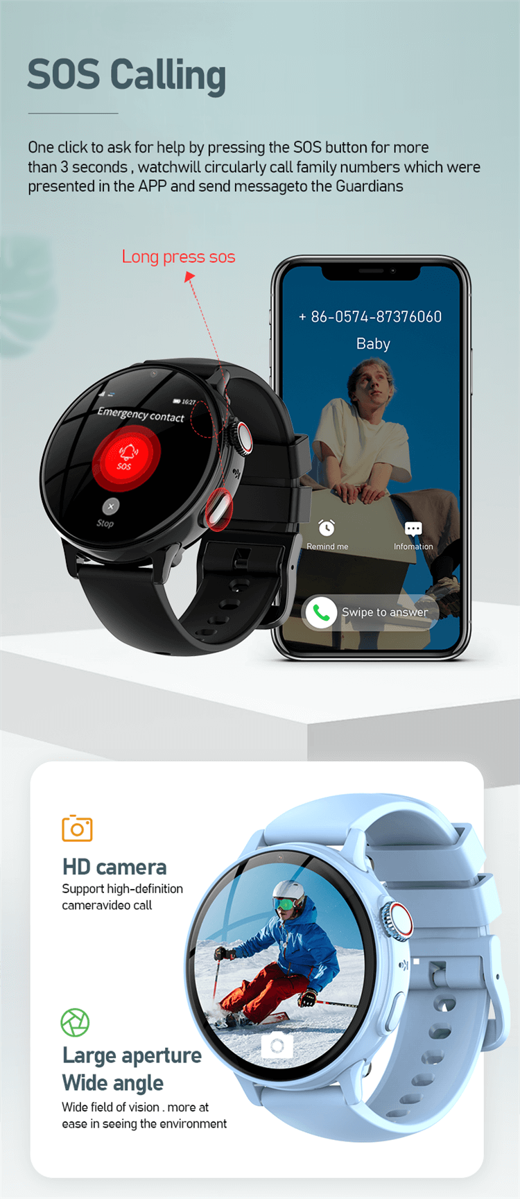 Y15 Smartwatch 1.32 Inch IPS 4G Kid Smartwatch HD Video Calling GPS+WIFI+LBS Position IP67 Waterproof-Shenzhen Shengye Technology Co.,Ltd