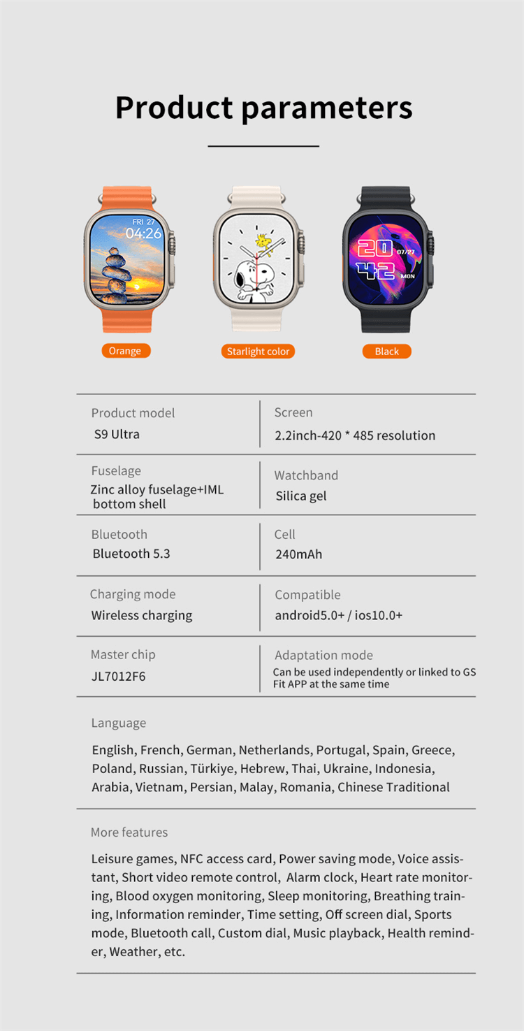 S9 Ultra Smartwatch-Shenzhen Shengye Technology Co. Ltd