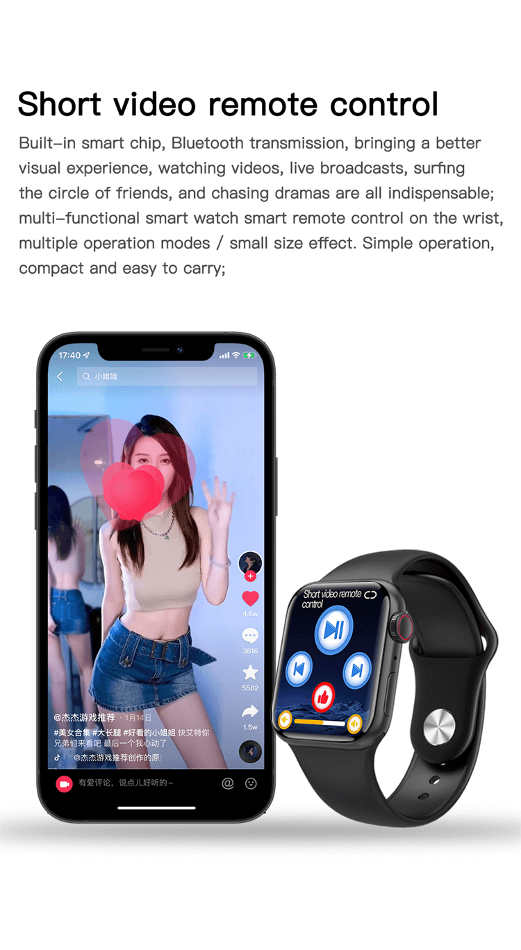 GS9 Mini Smartwatch 1.77 Inch HD Screen Health Positioning Long Battery Life-Shenzhen Shengye Technology Co. Ltd