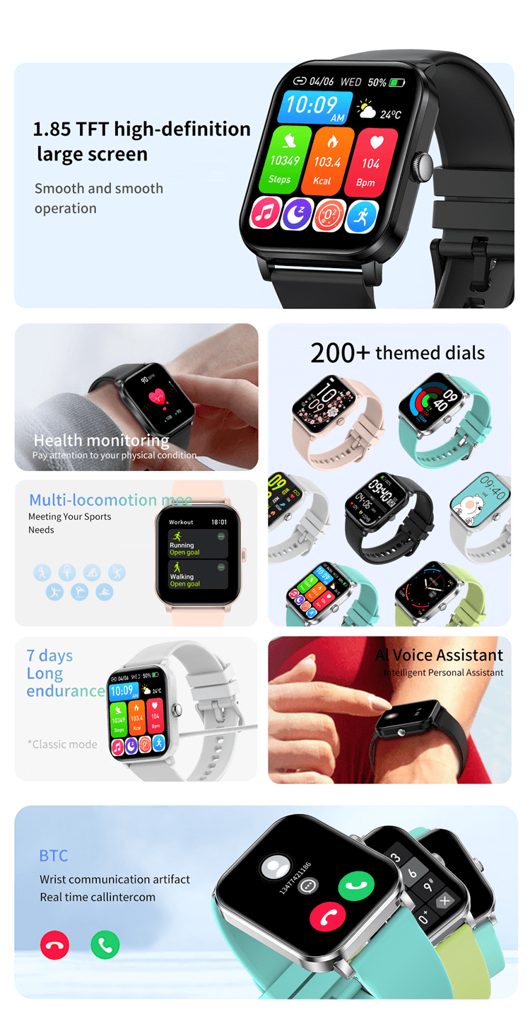 X99C Smartwatch surveillance de la santé Assistant vocal AI période physiologique-Shenzhen Shengye Technology Co., Ltd
