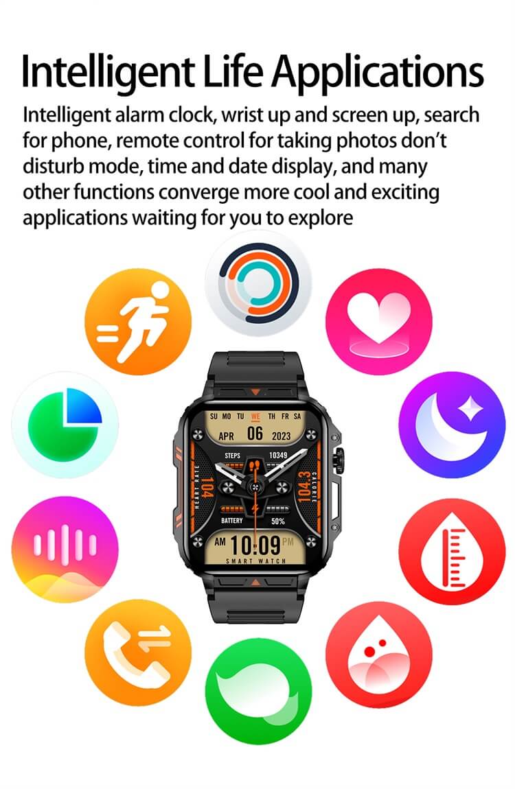 D05 Smartwatch AI Voice Assistant Monitoramento de saúde IP68 à prova d'água-Shenzhen Shengye Technology Co., Ltd