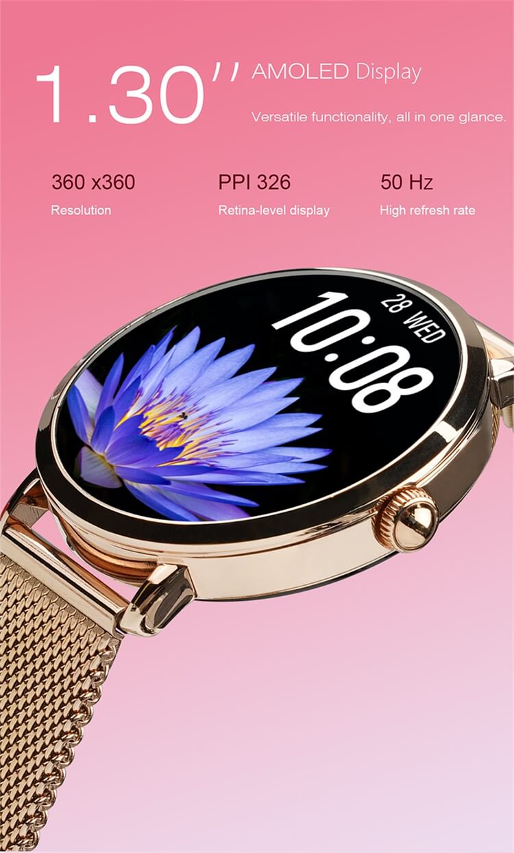 DTS AMOLED Femmes Smartwatch Musique Télécommande Rappel de Cycle Menstruel-Shenzhen Shengye Technology Co., Ltd