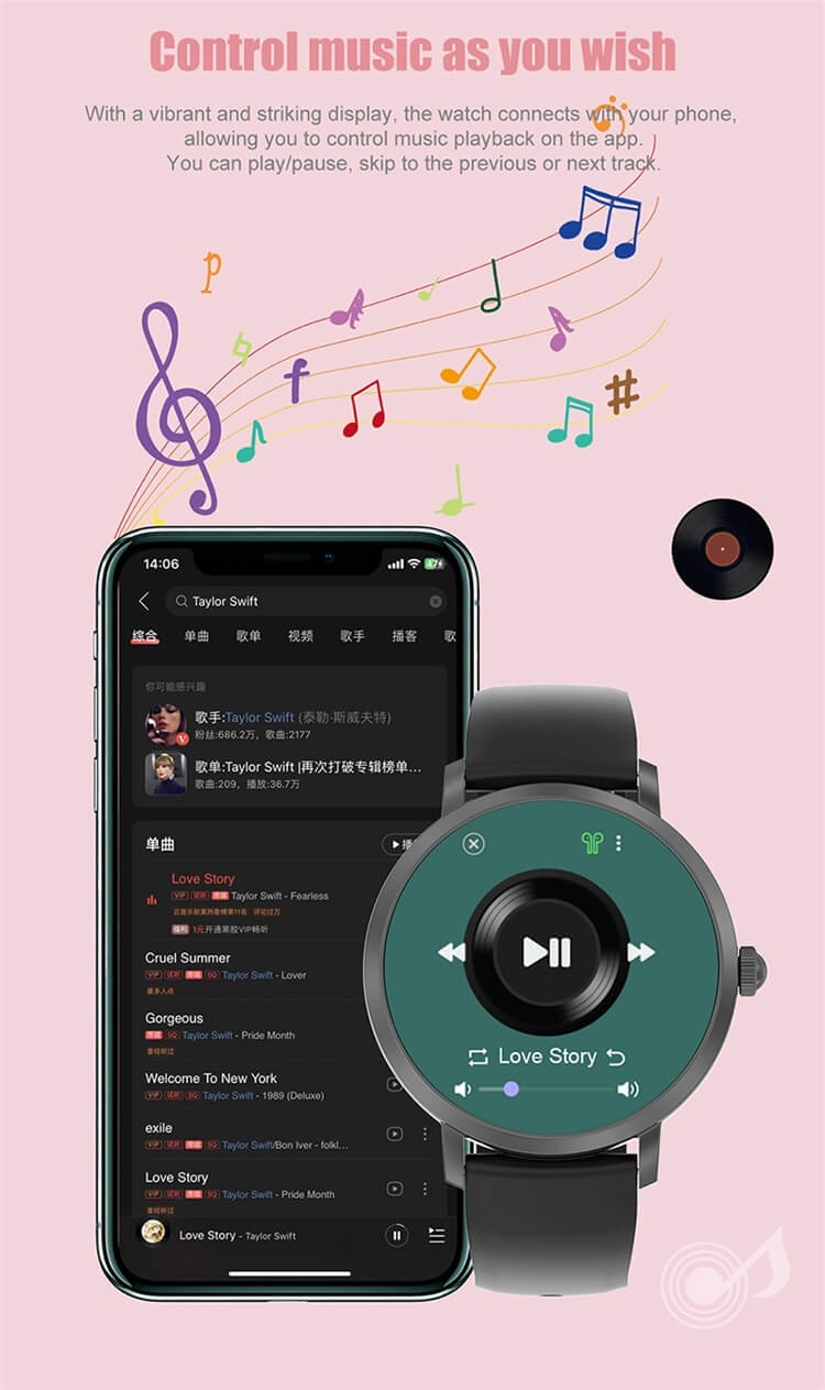 DTS AMOLED Mujeres Smartwatch Música Control remoto Recordatorio del ciclo menstrual-Shenzhen Shengye Technology Co., Ltd