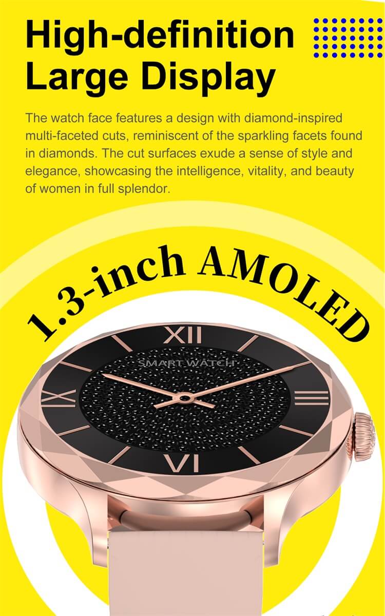 DTS Diamond AMOLED Smartwatch Alipay Payment Female Assistant Health Monitoring-Shenzhen Shengye Technology Co.,Ltd