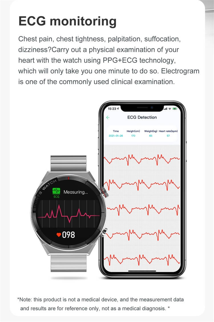 DT3 Mate Smartwatch PPG + ECG Clé d'accès NFC Assistant vocal AI-Shenzhen Shengye Technology Co., Ltd