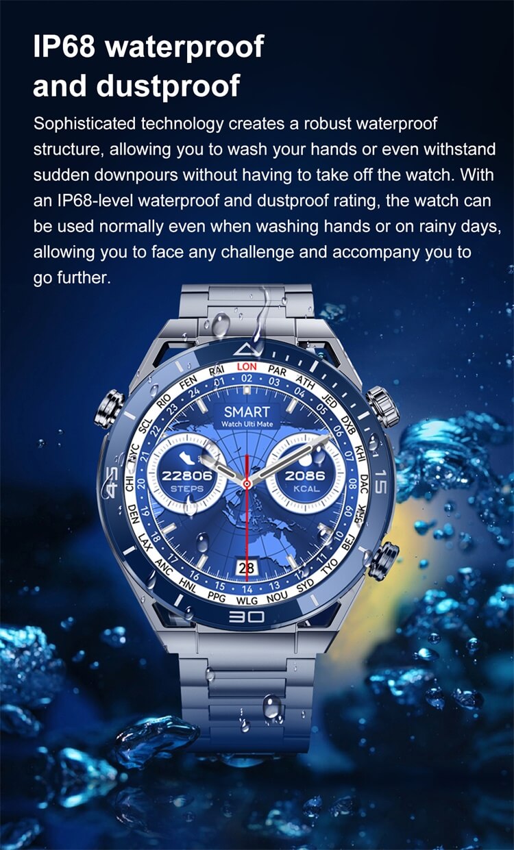 DT Ultramate Smartwatch Brújula Patrón IP68 Impermeable PPG + ECG-Shenzhen Shengye Technology Co.,Ltd