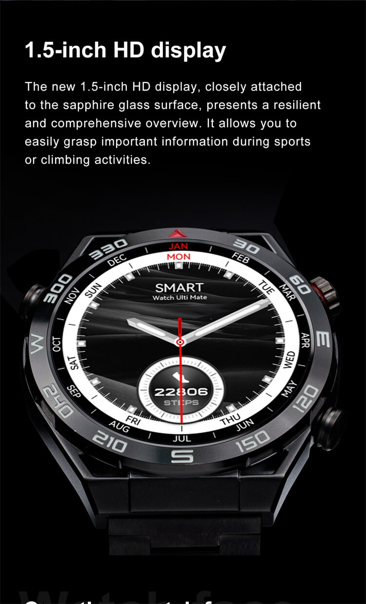 DT Ultramate Smartwatch Bussola Modello IP68 Impermeabile PPG+ECG-Shenzhen Shengye Technology Co.,Ltd