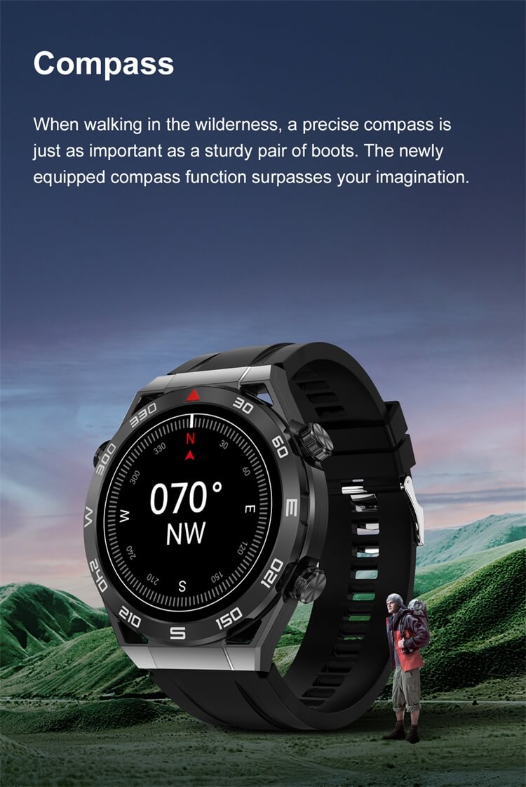 DT Ultramate Smartwatch Kompassmuster IP68 Wasserdicht PPG+EKG-Shenzhen Shengye Technology Co.,Ltd