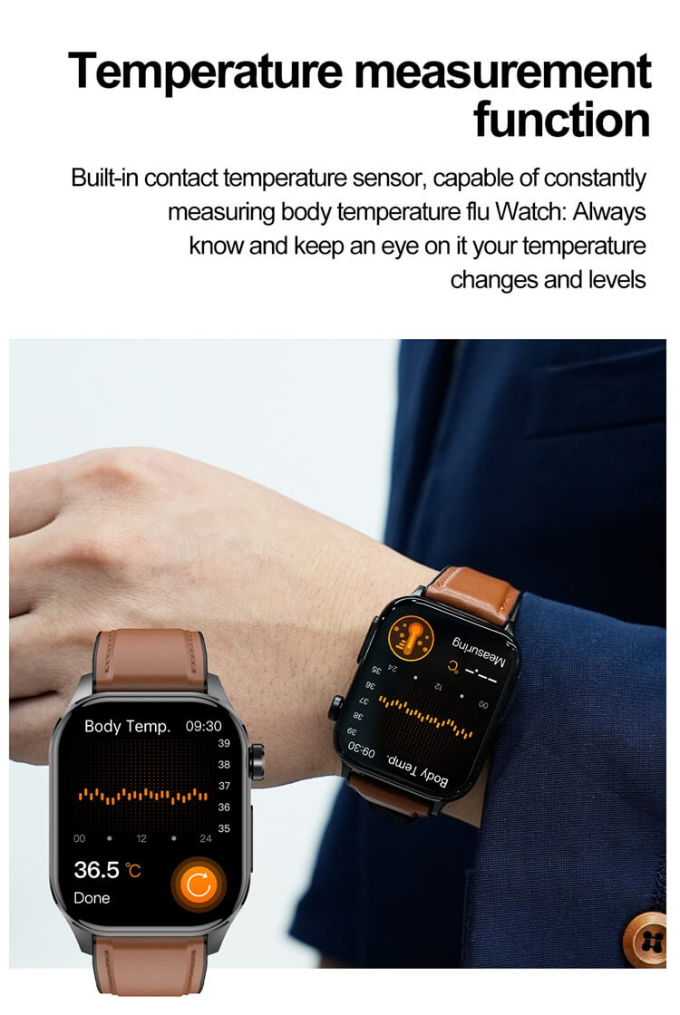 ET580 AMOLED Smartwatch ECG مخطط كهربية القلب AI التشخيص الطبي IP68 مقاوم للماء-Shenzhen Shengye Technology Co.,Ltd