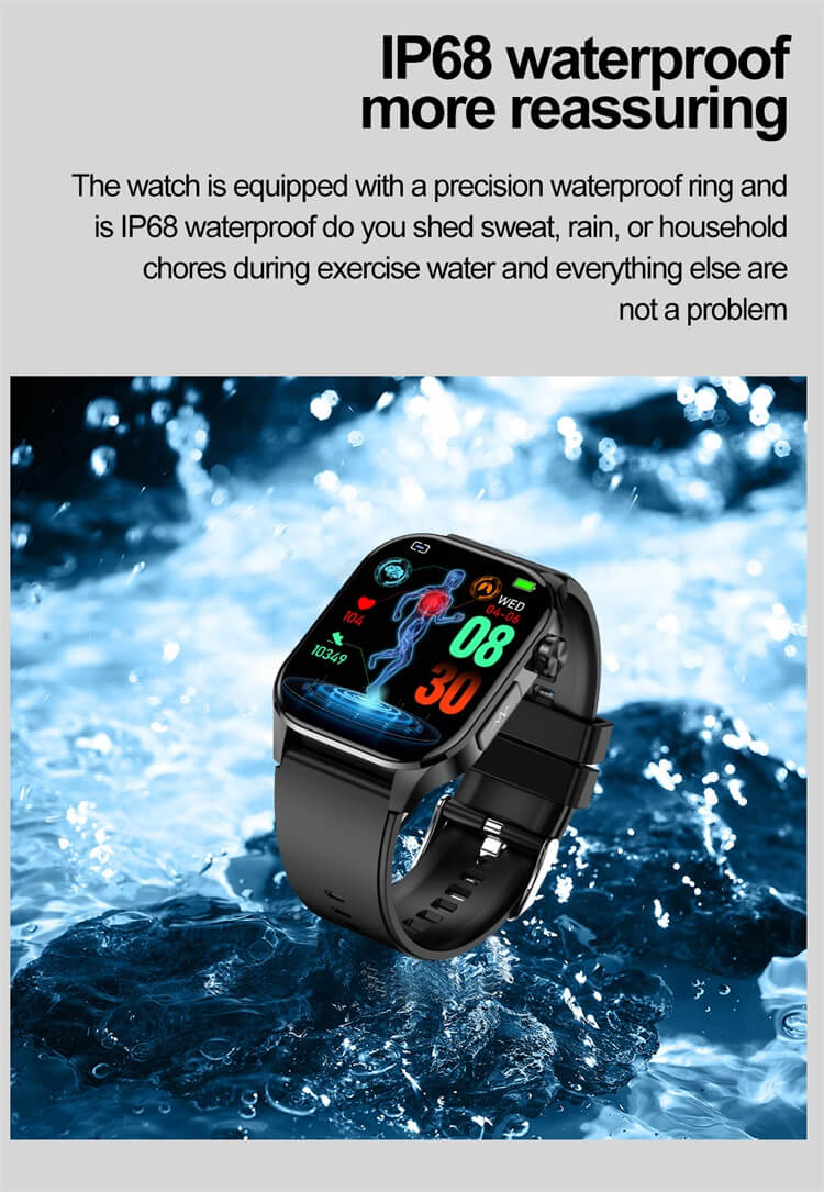 ET580 AMOLED Smartwatch ECG مخطط كهربية القلب AI التشخيص الطبي IP68 مقاوم للماء-Shenzhen Shengye Technology Co.,Ltd