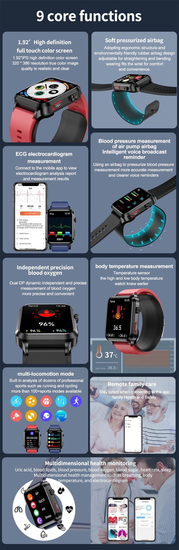 S11 Smartwatch TPU Ultra Thin Comfortable Airbag Air Pump+Balloon Type Accurate Blood Pressure Testing-Shenzhen Shengye Technology Co.,Ltd