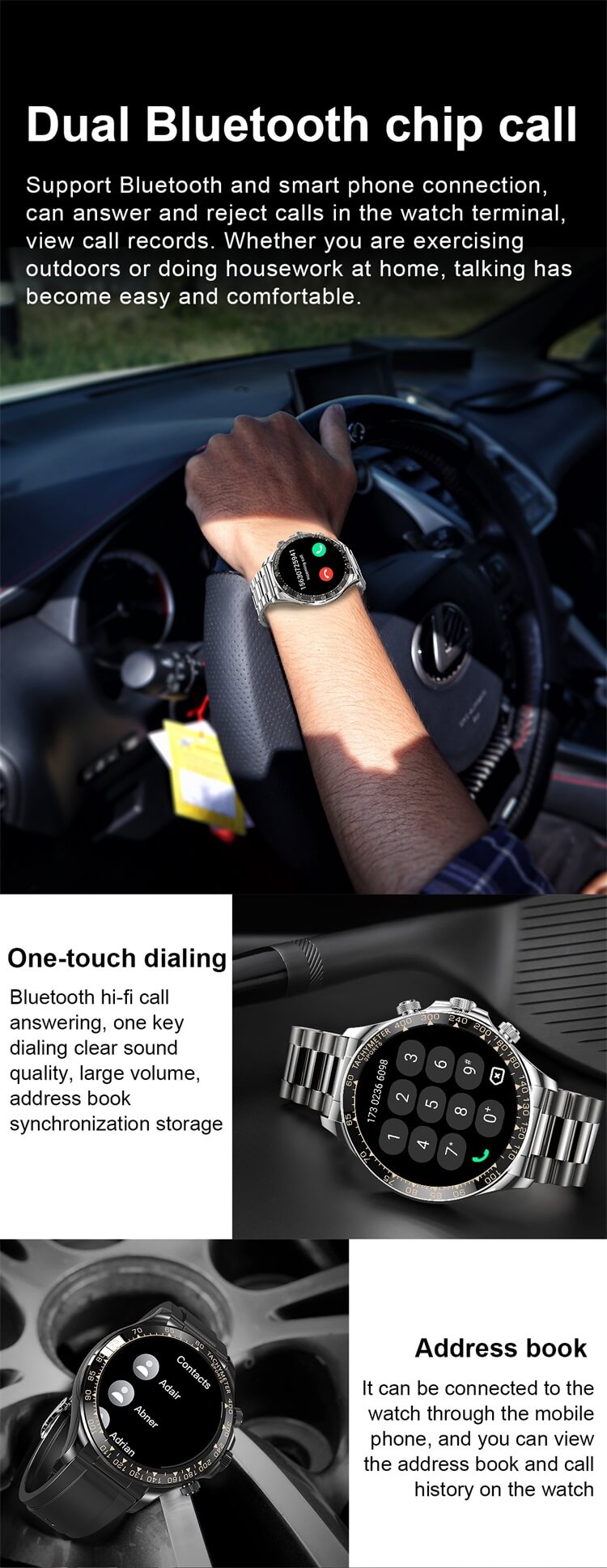 EX108 Smartwatch Dual Bluetooth Chip Llamada AI Asistente de voz Monitoreo de salud-Shenzhen Shengye Technology Co., Ltd