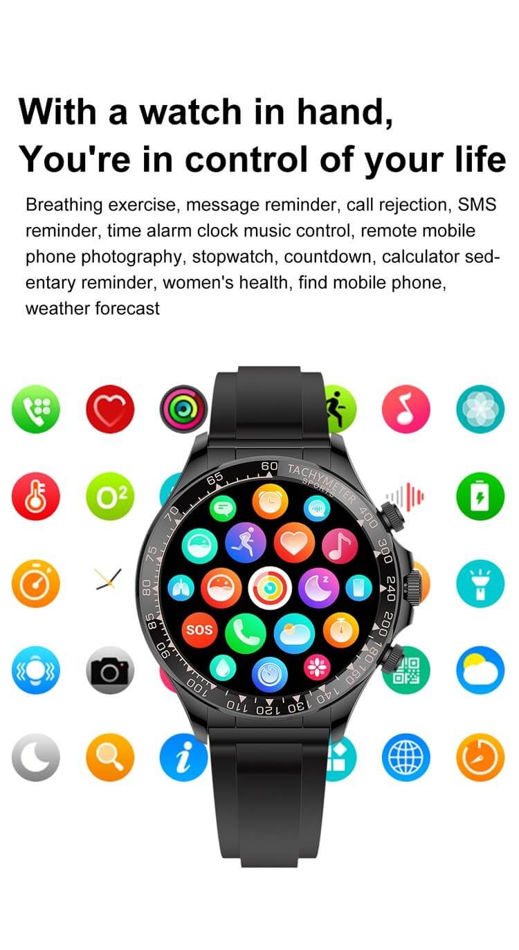 EX108 Smartwatch Dual Bluetooth Chip Call AI Voice Assistant Health Monitoring-Shenzhen Shengye Technology Co.,Ltd