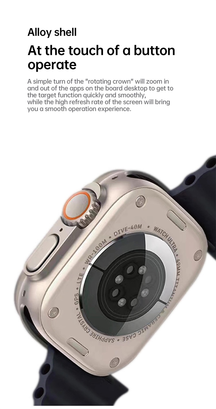 H13 Ultra + (Plus) Smartwatch Bouton intelligent Surveillance de la fréquence cardiaque 2.02 Écran haute définition-Shenzhen Shengye Technology Co., Ltd