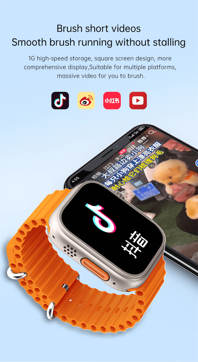 GS Ultra 4G Sim Card Android Watch Smartwatch High Definition Full Screen 2.13 Inches AMOLED-Shenzhen Shengye Technology Co. Ltd