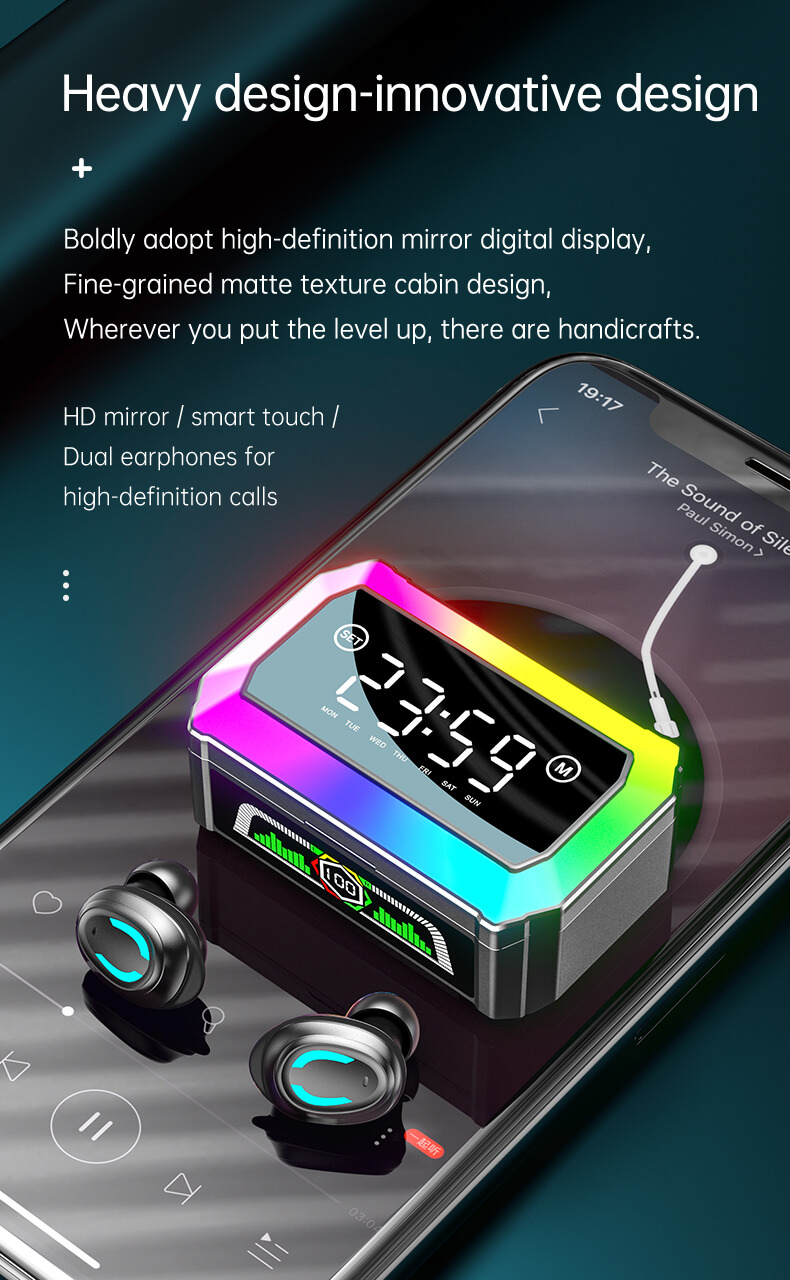 GQ-03 Earbuds High Definition Mirror Large Screen Smart Touch Magnatic Hatch Cover-Shenzhen Shengye Technology Co. Ltd