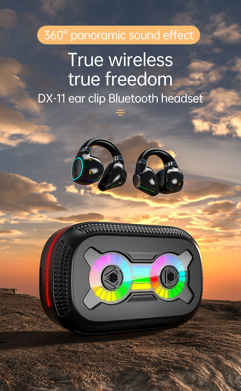 DX11 Earbuds Ear Clip Bluetooth Headset 360° Stereo Surround Effect IP67 Waterproof Level-Shenzhen Shengye Technology Co. Ltd