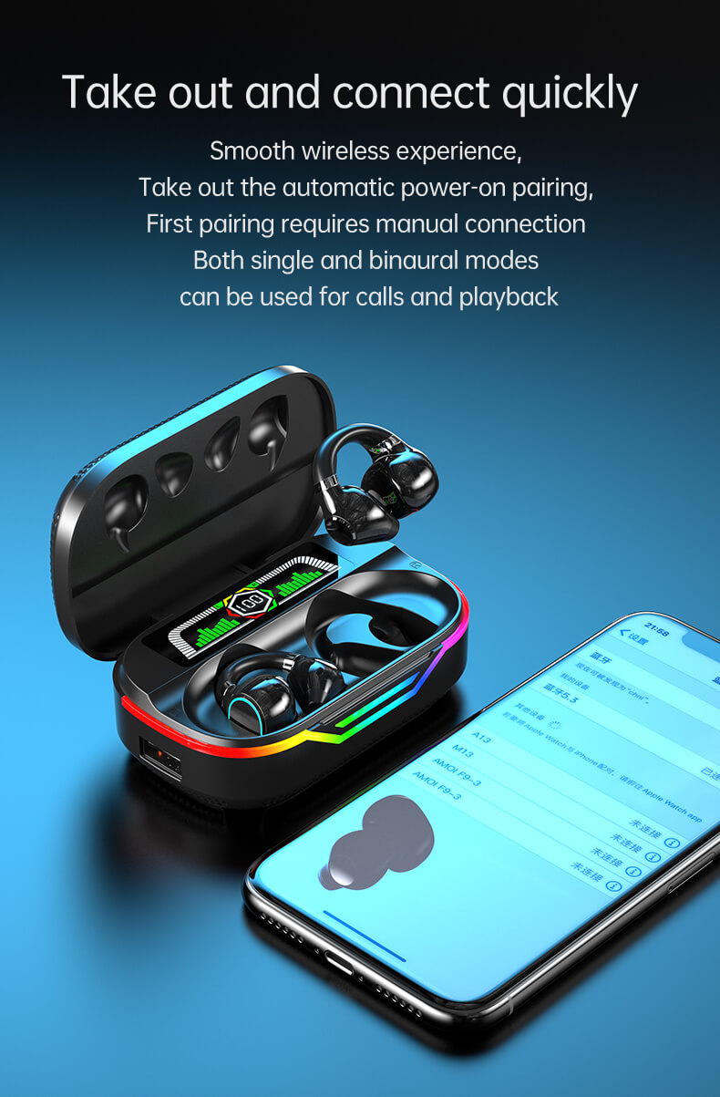 DX11 Earbuds Ear Clip Bluetooth Headset 360° Stereo Surround Effect IP67 Waterproof Level-Shenzhen Shengye Technology Co. Ltd