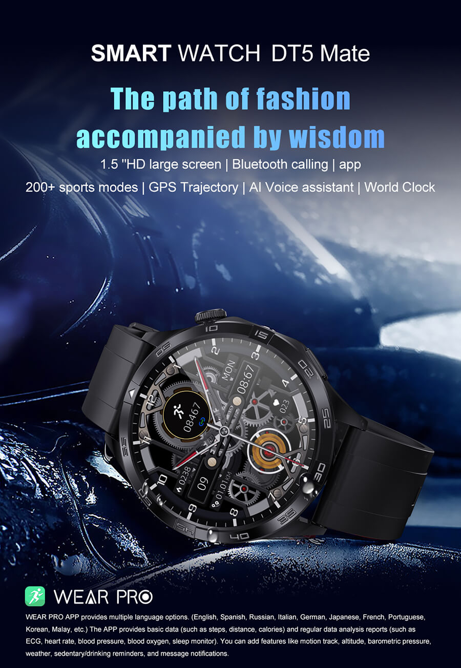 DT5 Mate Smartwatch Healthy Monitoring HD Full Screen Strong Endurance-Shenzhen Shengye Technology Co.,Ltd