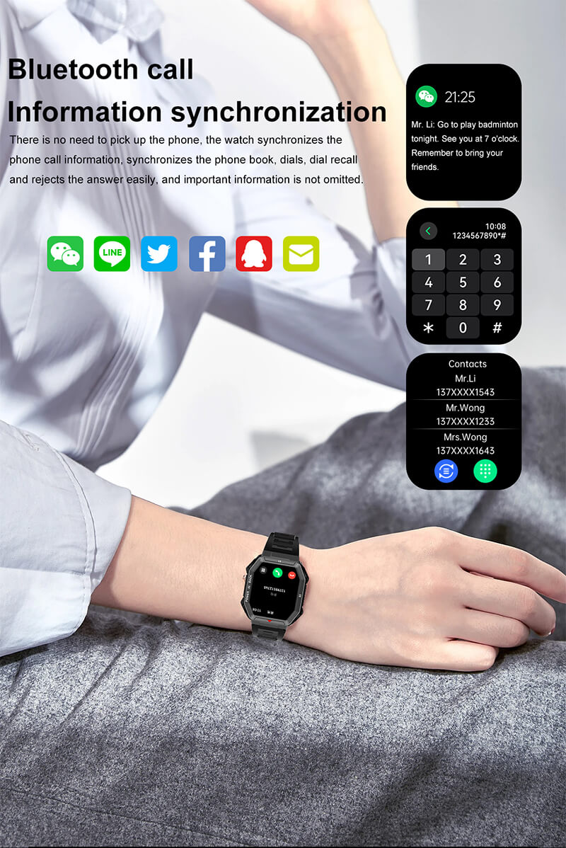 DT108 Smartwatch Stile sportivo all'aria aperta Schermo ultra-trasparente Monitoraggio sano-Shenzhen Shengye Technology Co., Ltd