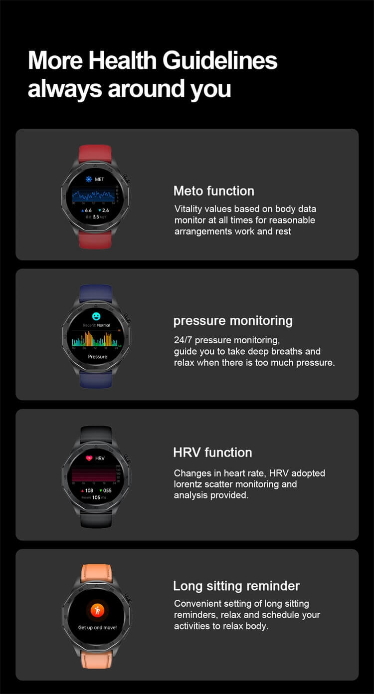 ET480 Smartwatch AMOLED Pantalla de retina alta Función de electrocardiograma ECG Monitoreo saludable-Shenzhen Shengye Technology Co., Ltd