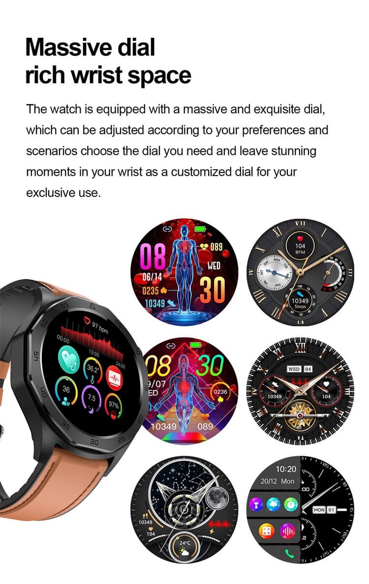 ET480 Smartwatch AMOLED Écran rétinien élevé Fonction d'électrocardiogramme ECG Surveillance saine-Shenzhen Shengye Technology Co., Ltd