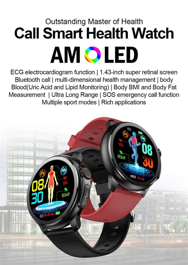 ET481 Смарт-часы Heart Reat Monitoring AMOLED-экран Мониторинг уровня глюкозы в крови-Shenzhen Shengye Technology Co.,Ltd