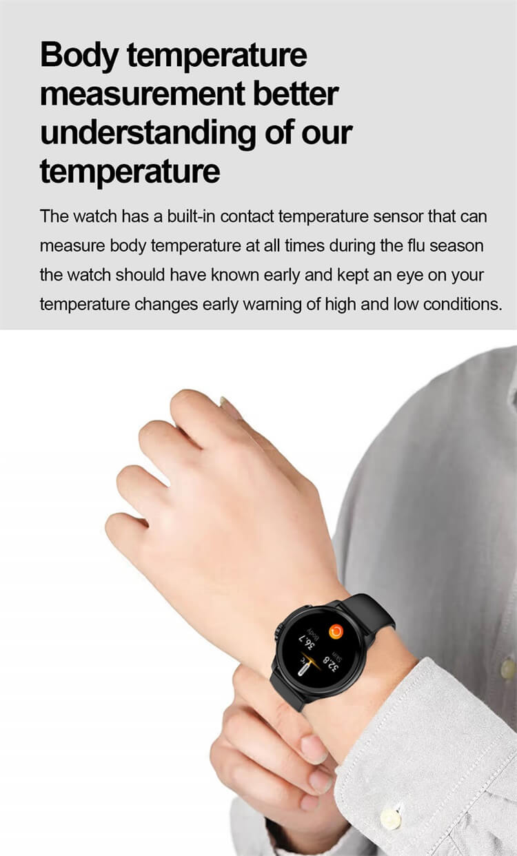 ET481 Smartwatch Monitoraggio del battito cardiaco Schermo AMOLED Monitoraggio della glicemia-Shenzhen Shengye Technology Co., Ltd