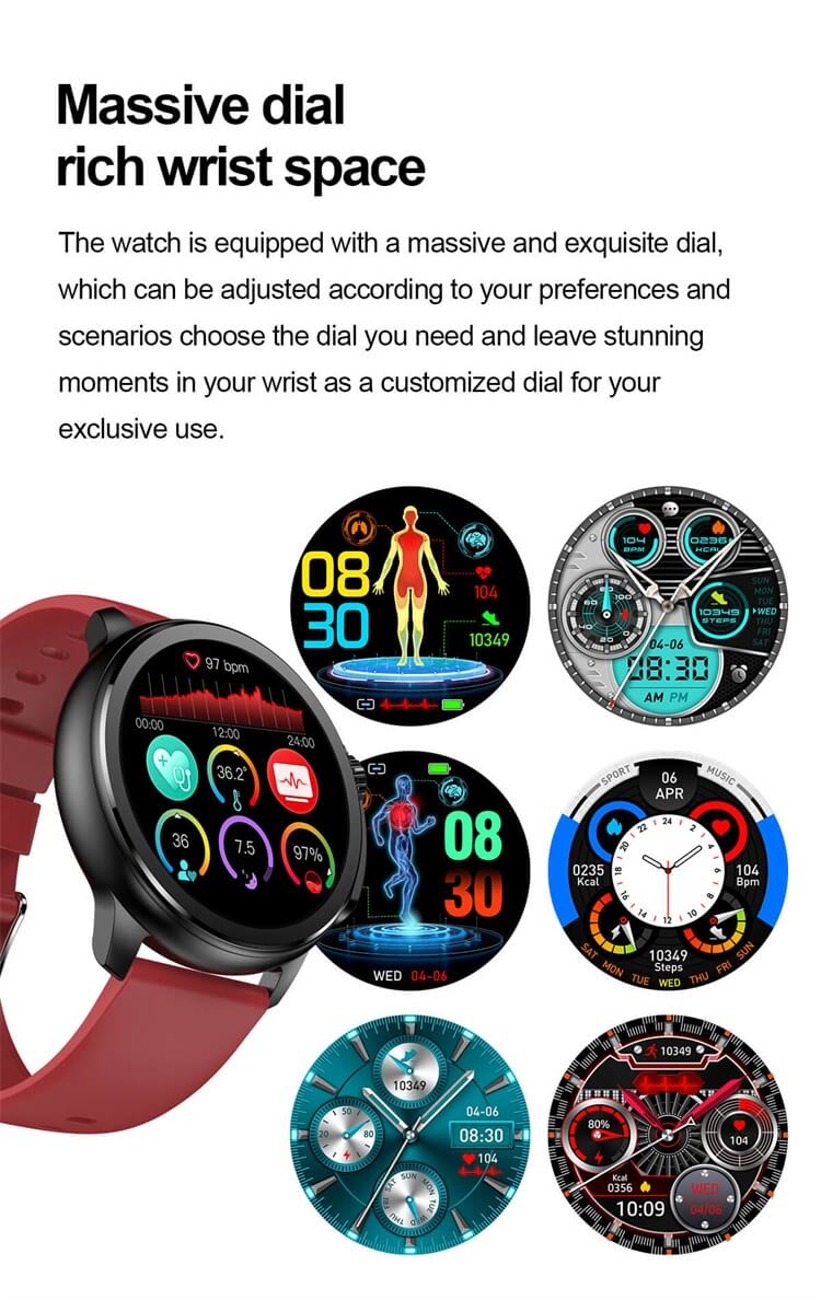 ET481 Smartwatch Monitoraggio del battito cardiaco Schermo AMOLED Monitoraggio della glicemia-Shenzhen Shengye Technology Co., Ltd