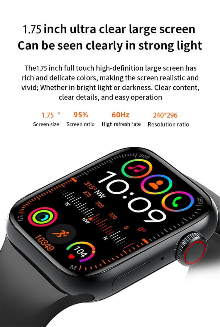 S9 MiNi Smartwatch 1.75 Inch Ultra Clear Large Screen High Refresh Rate Healthy Monitoring-Shenzhen Shengye Technology Co.,Ltd