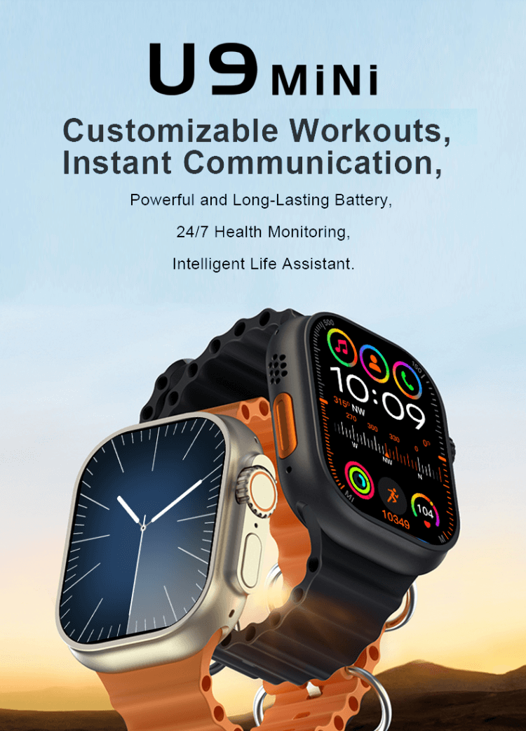 U9 MiNi Smartwatch Monitoraggio sano Schermo intero Display HD da 1,75 pollici Grande capacità della batteria-Shenzhen Shengye Technology Co., Ltd