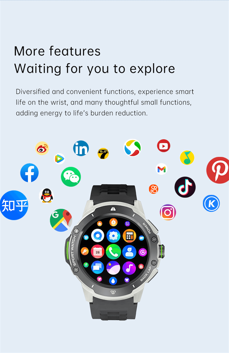 G15 PRO Smartwatch 4G Full Network Connectivity High Definition 1,43 ιντσών Έγχρωμη οθόνη AMOLED-Shenzhen Shengye Technology Co.,Ltd