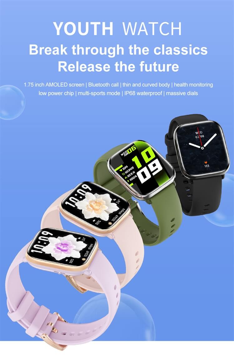 HD12 Moda Smartwatch 1,75 inç AMOLED Ekran NFC Erişim Kontrolü Sağlıklı İzleme-Shenzhen Shengye Technology Co.,Ltd