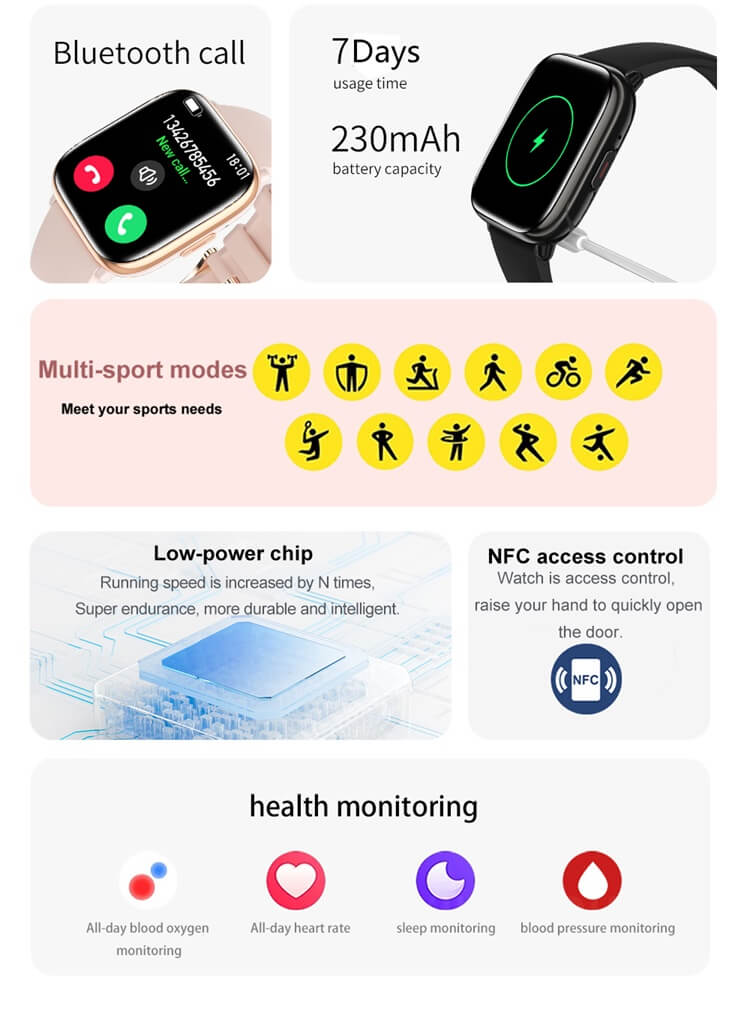 HD12 Moda Smartwatch 1,75 inç AMOLED Ekran NFC Erişim Kontrolü Sağlıklı İzleme-Shenzhen Shengye Technology Co.,Ltd