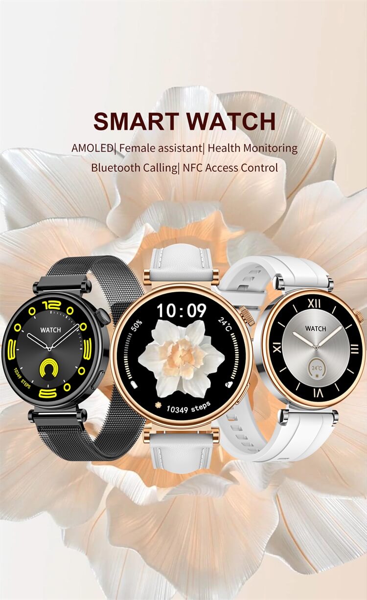 GT4 MINI Smartwatch 1.3 İnç AMOLED Yüksek Çözünürlüklü Tam Ekran NFC Erişim Kontrolü Kadın Asistan-Shenzhen Shengye Technology Co.,Ltd